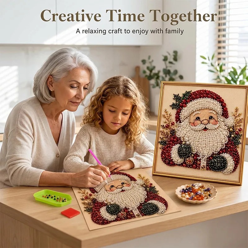 Resin Art Frame - Christmas Pearl Diamond Painting Art Set