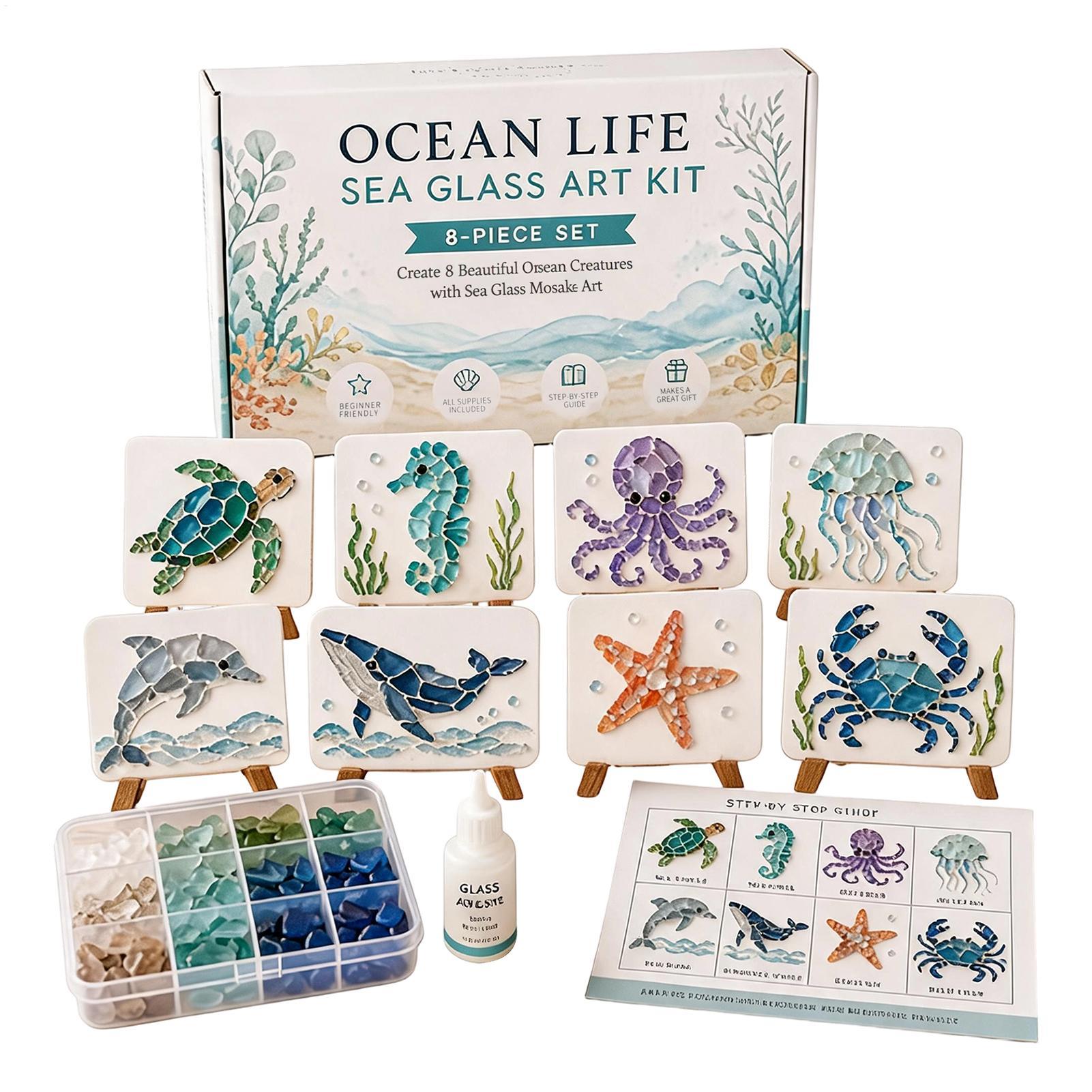 Resin Art Ocean - Unfinished DIY Sea Glass Mosaic Art