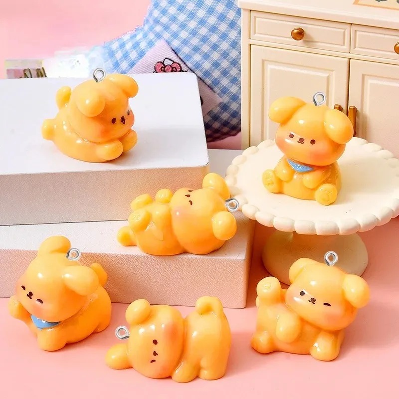 Resin Art Calligraphy - 10Pcs Cute Cartoon Dog Acrylic Resin