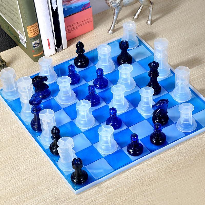 Resin Chess Set Mold With Ches - đánh giá và giá Resin Art Table