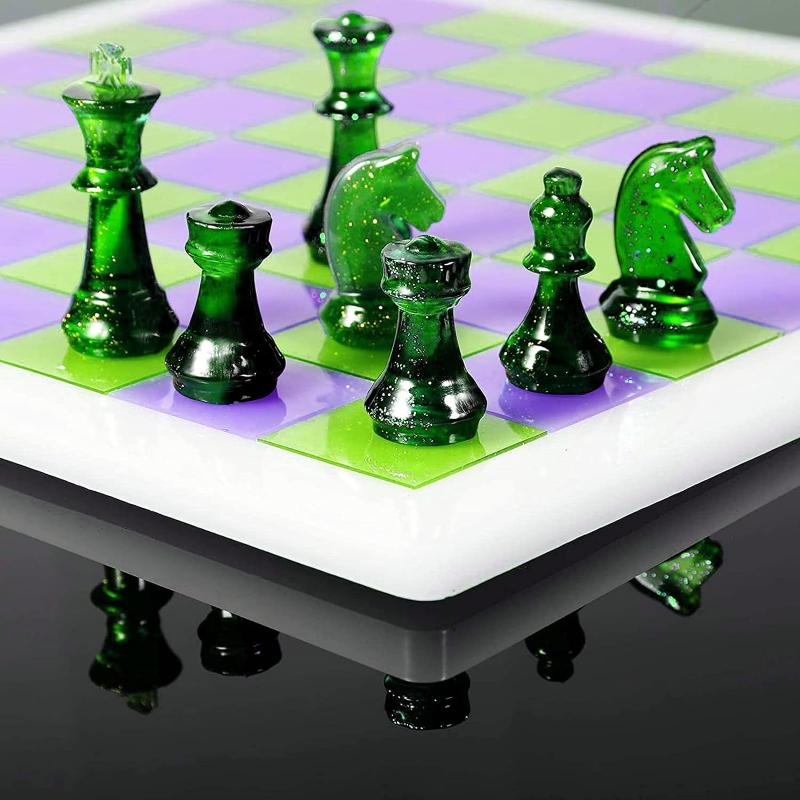 Resin Chess Set Mold With Ches - đánh giá và giá Resin Art Table