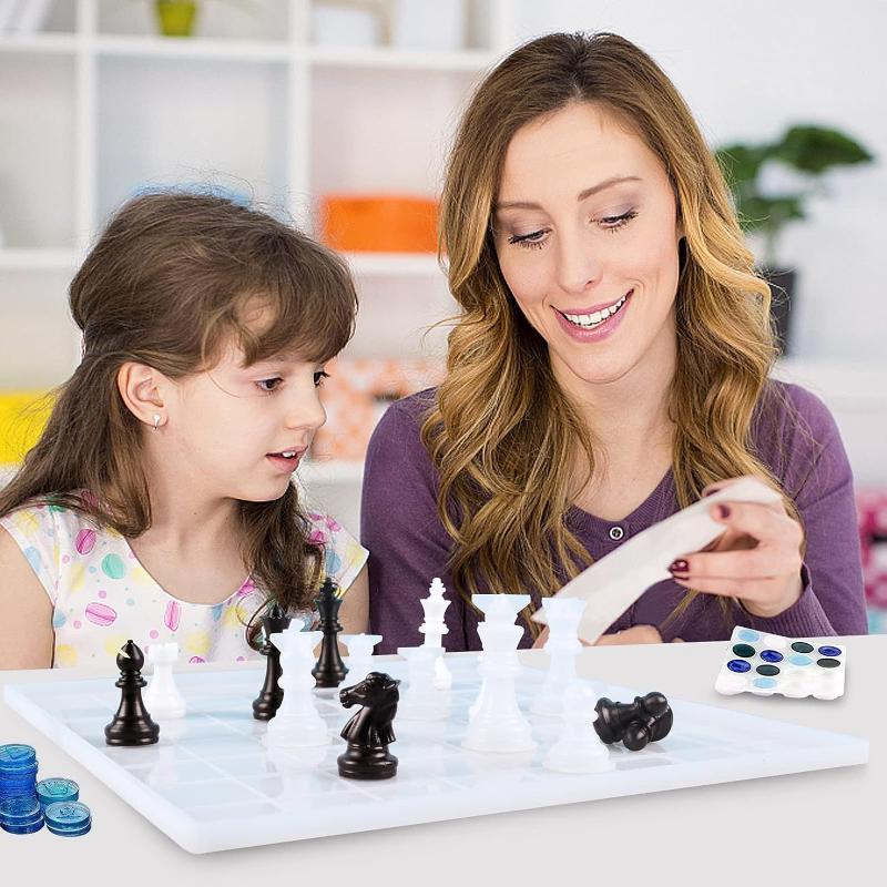 Resin Chess Set Mold With Ches - đánh giá và giá Resin Art Table