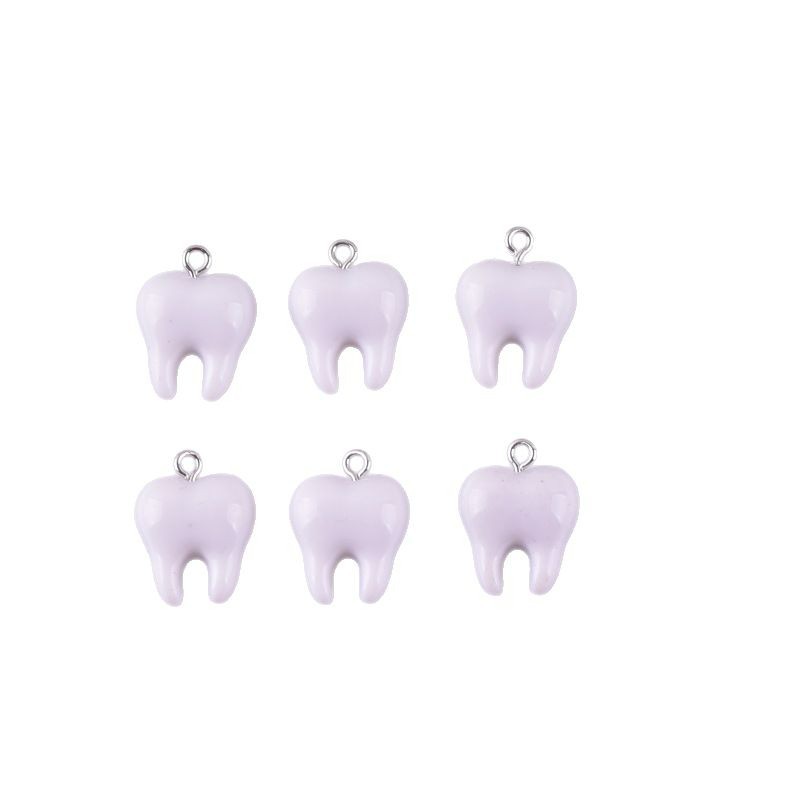 10pcs Cute White Teeth Resin P - đánh giá và giá Resin Art Calligraphy