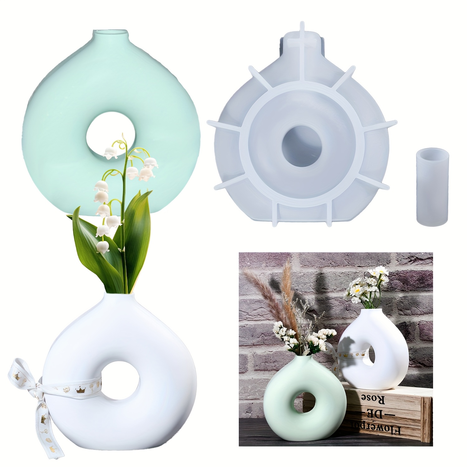 1 DIY Round Vase Silicone Moul - đánh giá và giá Resin Art Price