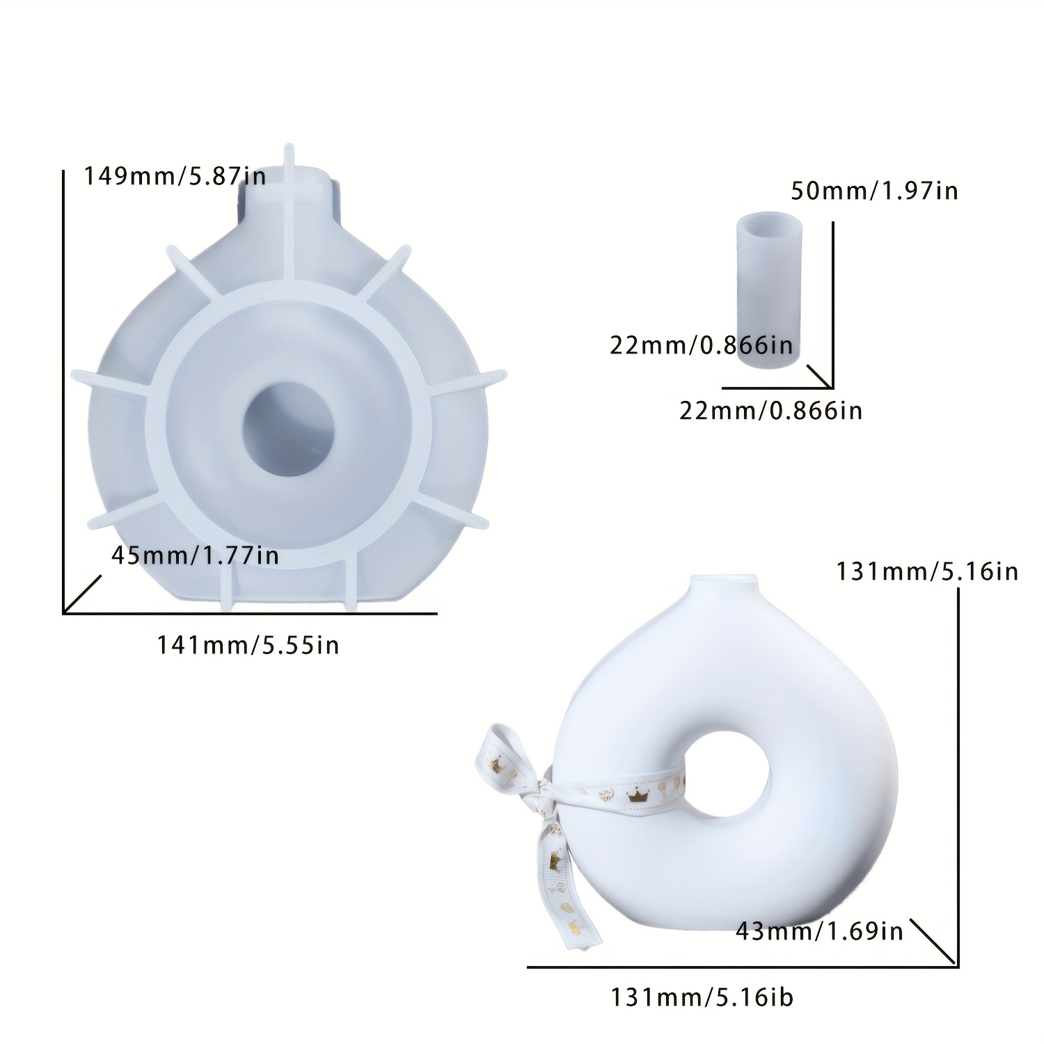 1 DIY Round Vase Silicone Moul - đánh giá và giá Resin Art Price