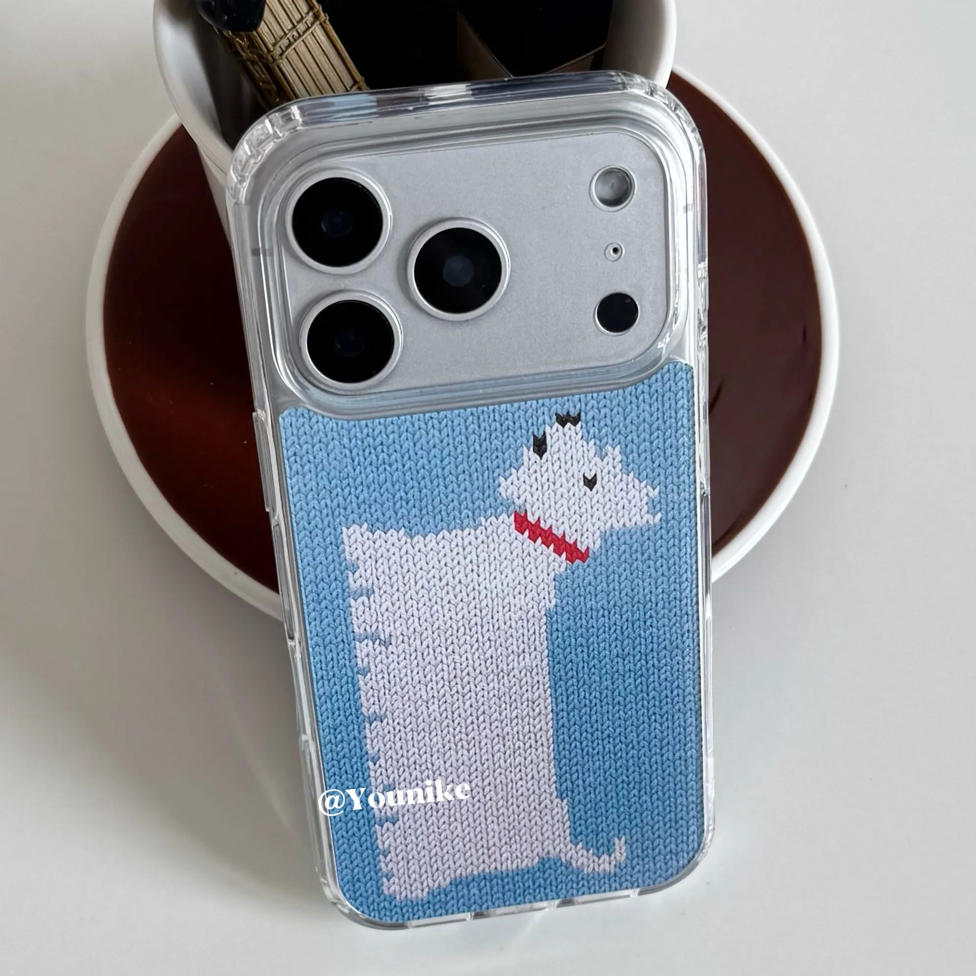 Korean Ins Knitted Printed Wes - đánh giá và giá Resin Art Phone Case