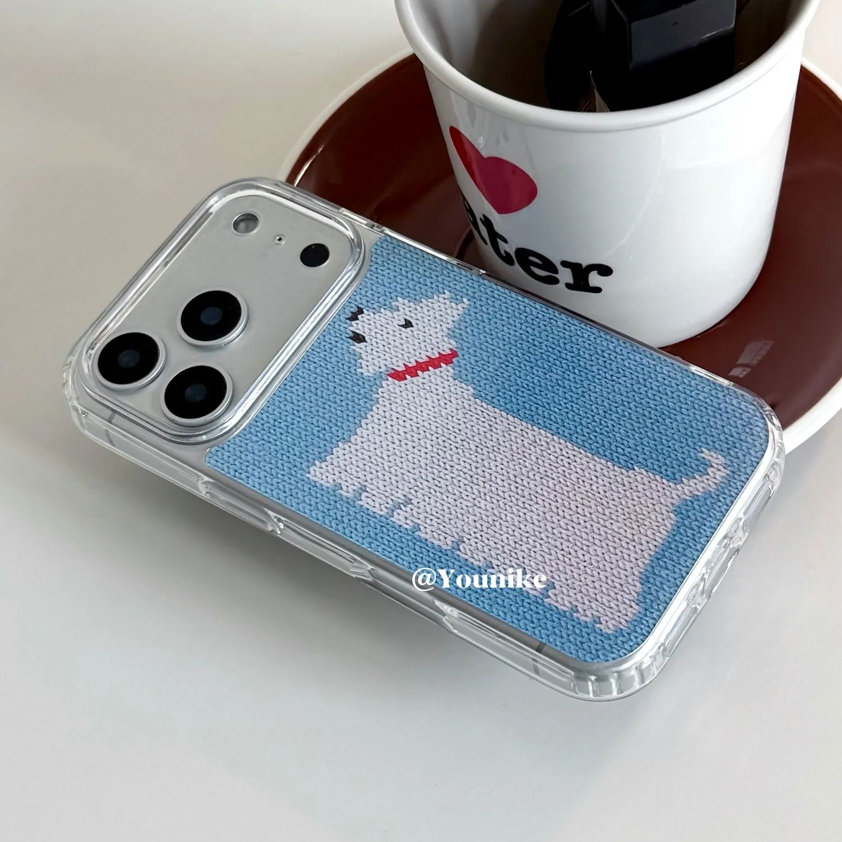 Korean Ins Knitted Printed Wes - đánh giá và giá Resin Art Phone Case