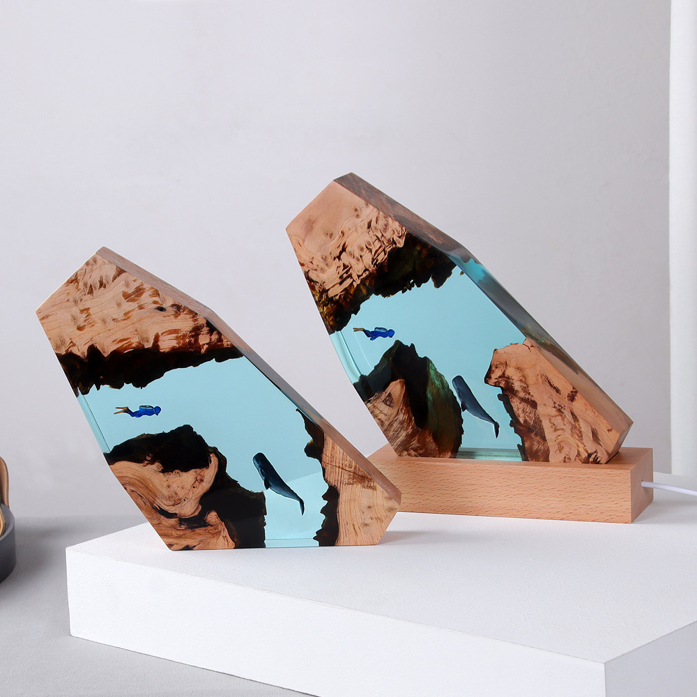 New Underwater Cave Whale Dive - đánh giá và giá Resin Art Gift For Wedding