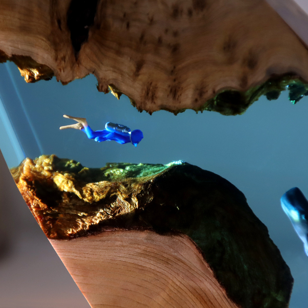New Underwater Cave Whale Dive - đánh giá và giá Resin Art Gift For Wedding