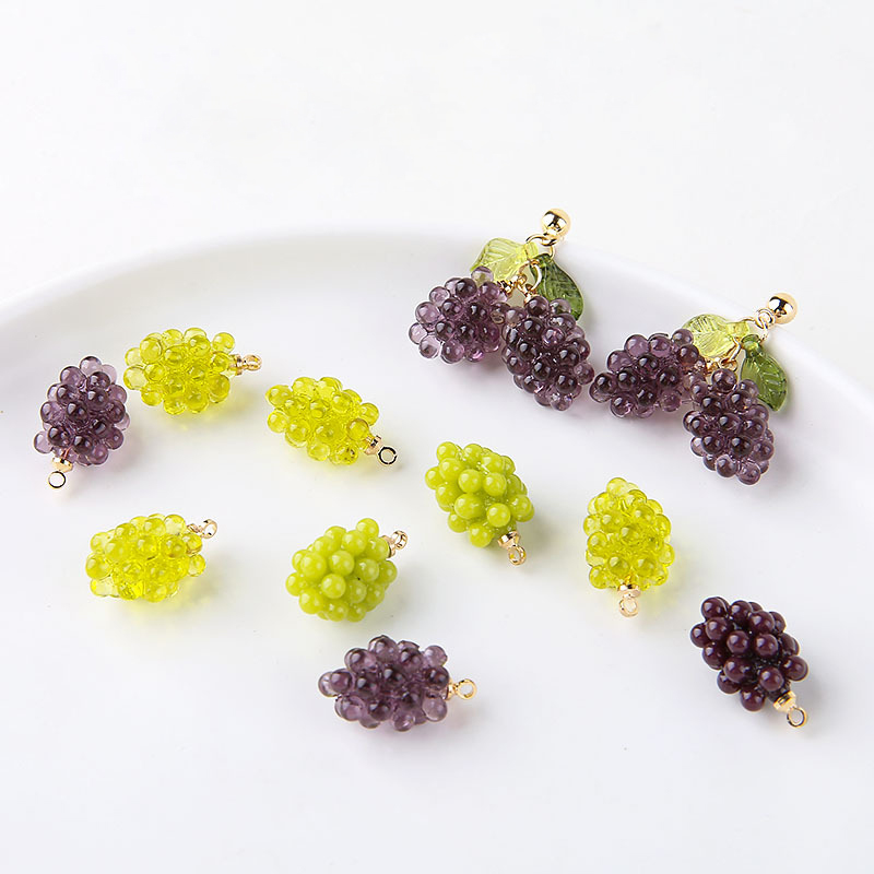 6pcs Cute Little Grapes Resin  - đánh giá và giá Resin Art Calligraphy