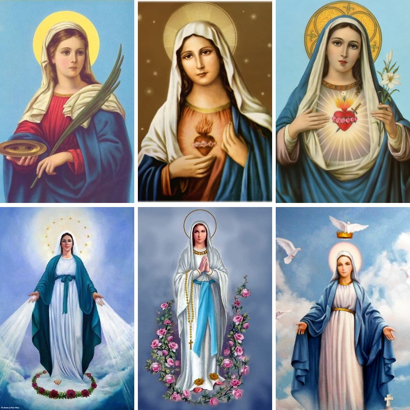 Diamond Painting Mary in Praye - đánh giá và giá Resin Art Mary