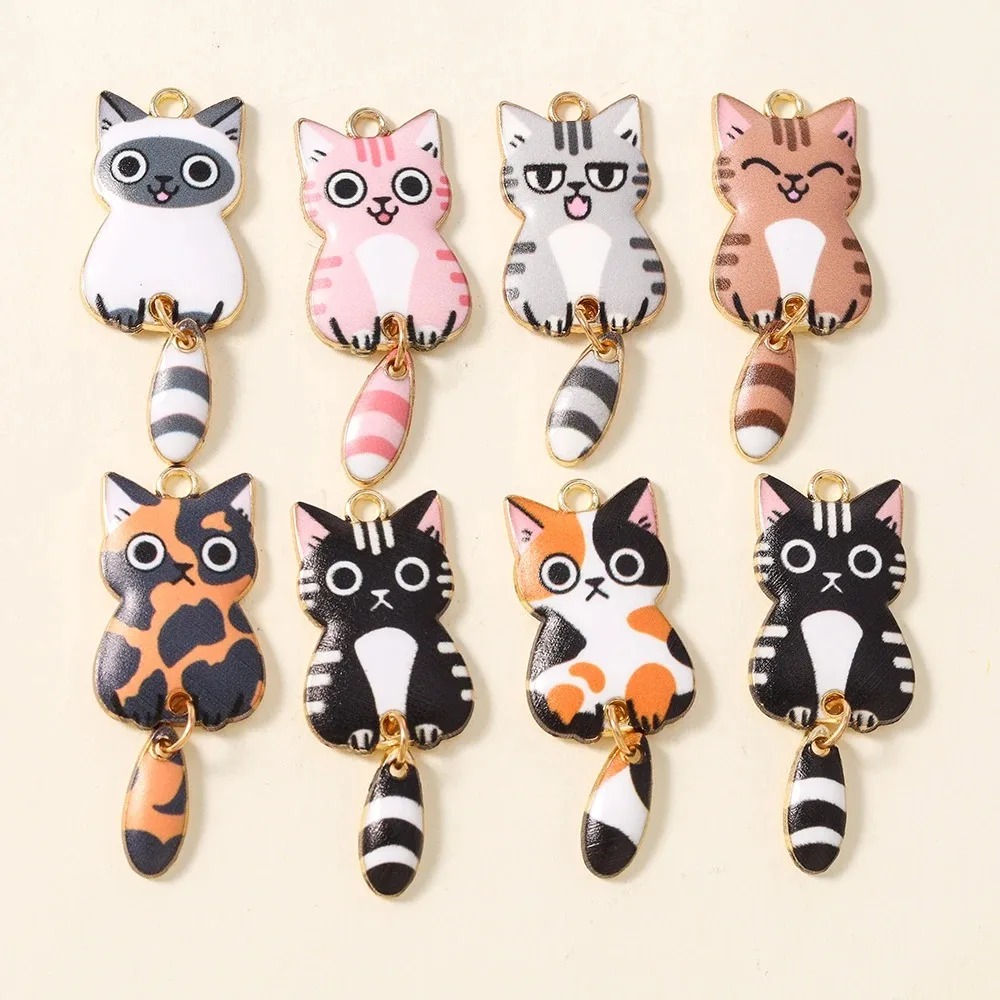 10Pcs 16×39mm Cute Cartoon Cat - đánh giá và giá Resin Art Calligraphy