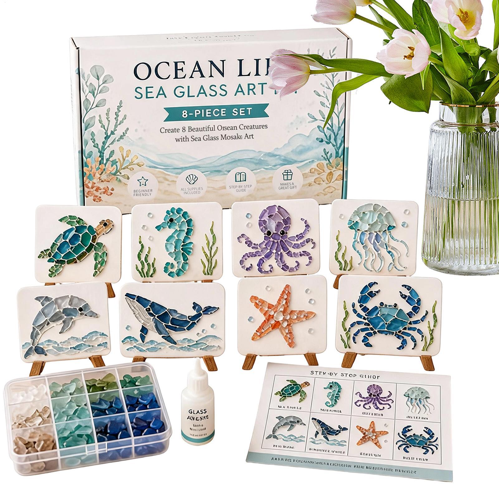 Unfinished DIY Sea Glass Mosai - đánh giá và giá Resin Art Ocean