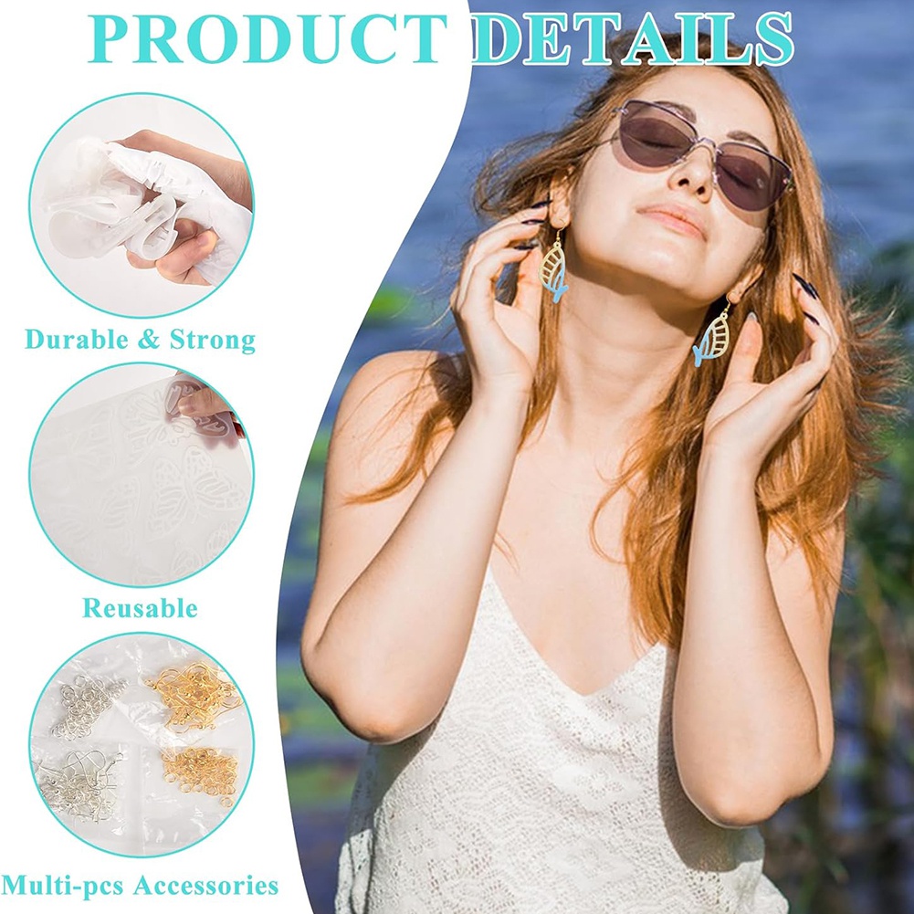 A78I 143Pcs Resin Earring Mold - đánh giá và giá Resin Art Earrings Kit