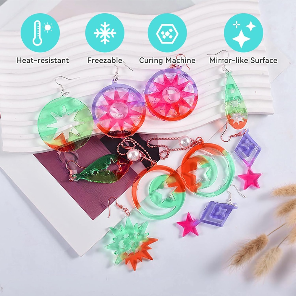 A78I 143Pcs Resin Earring Mold - đánh giá và giá Resin Art Earrings Kit