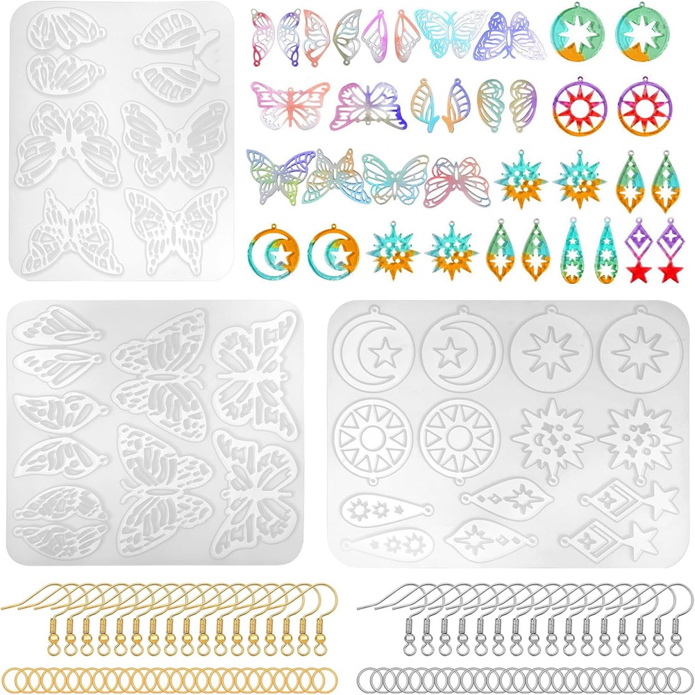 A78I 143Pcs Resin Earring Mold - đánh giá và giá Resin Art Earrings Kit