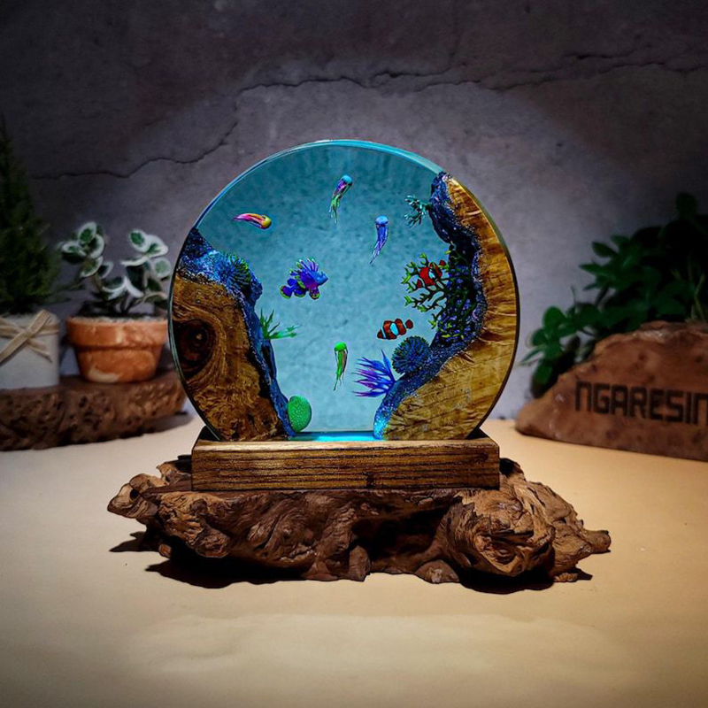 Ocean Aquarium Organism Resin  - đánh giá và giá Resin Art Table