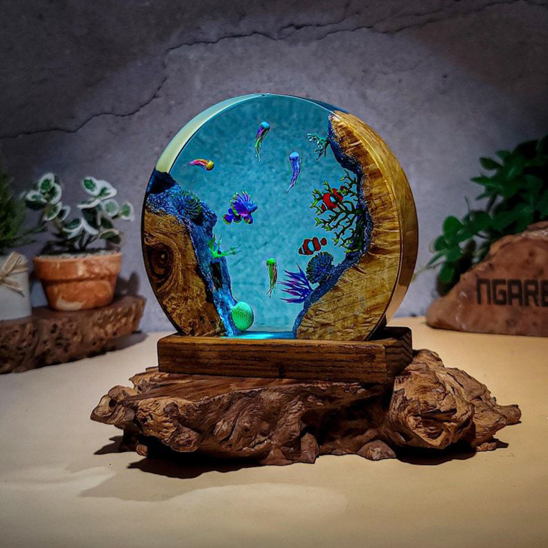 Ocean Aquarium Organism Resin  - đánh giá và giá Resin Art Table