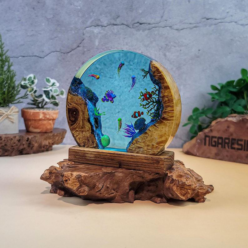 Ocean Aquarium Organism Resin  - đánh giá và giá Resin Art Table