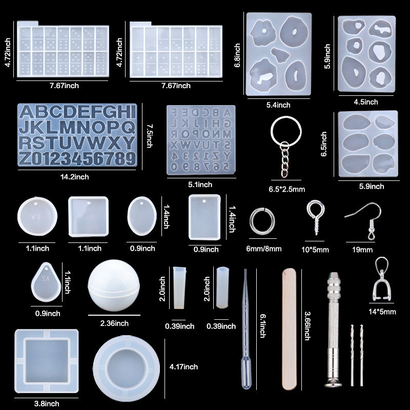 Silicone Resin Molds Kit Epoxy - đánh giá và giá Resin Art Earrings Kit