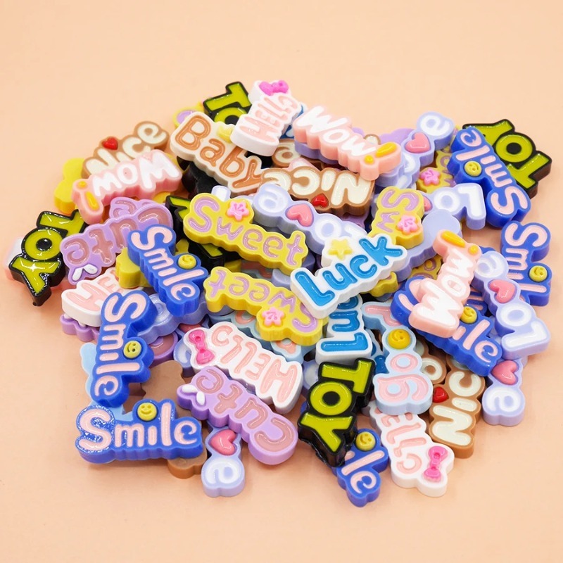 10Pcs Cute Flat Back Wow Luck  - đánh giá và giá Resin Art Phone Case