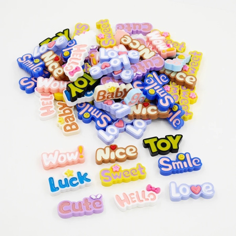 10Pcs Cute Flat Back Wow Luck  - đánh giá và giá Resin Art Phone Case