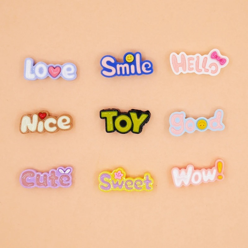 10Pcs Cute Flat Back Wow Luck  - đánh giá và giá Resin Art Phone Case
