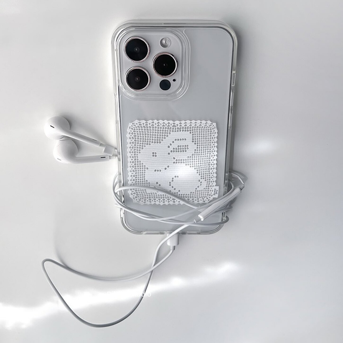 Korean Ins White Lace Pattern  - đánh giá và giá Resin Art Phone Case