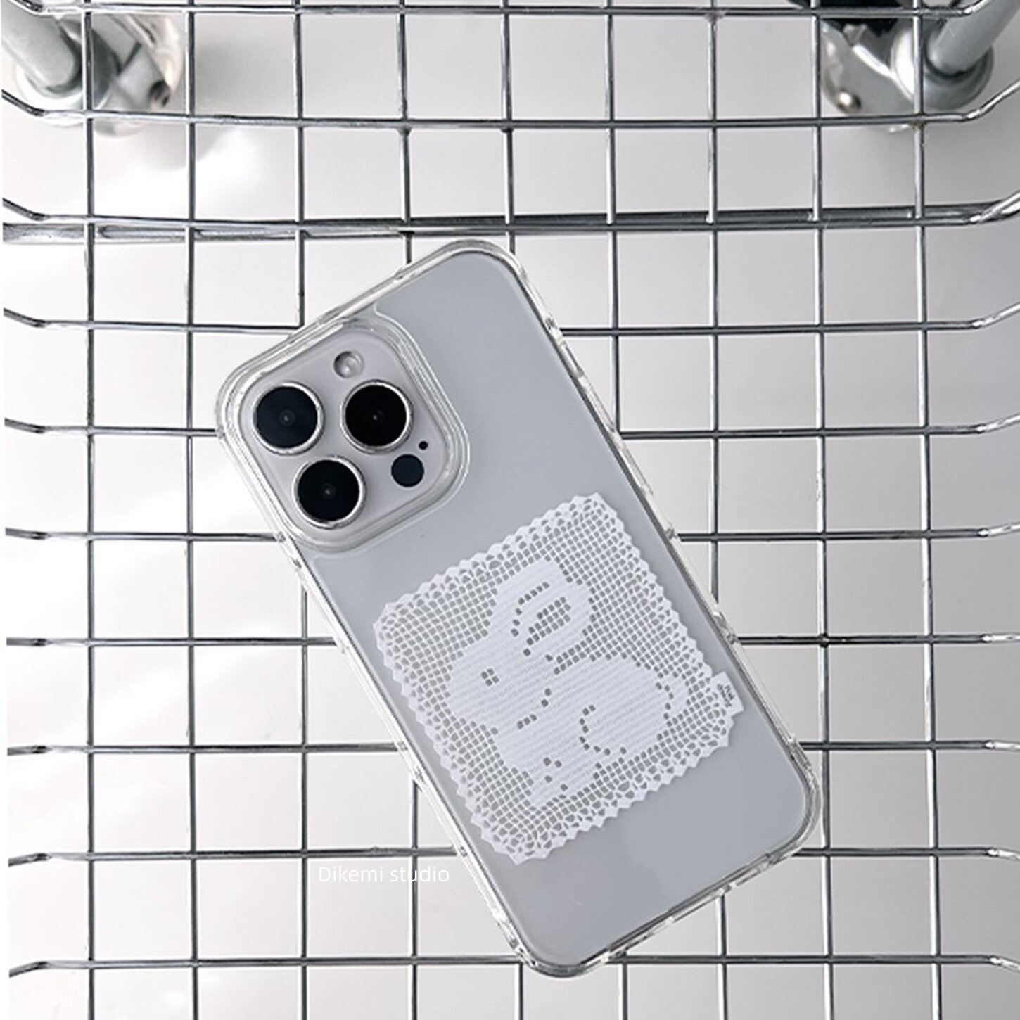Korean Ins White Lace Pattern  - đánh giá và giá Resin Art Phone Case