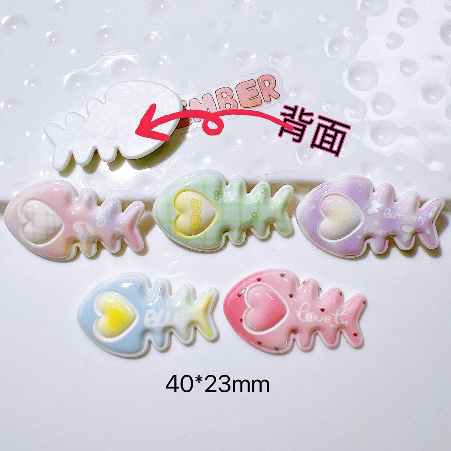 20Pcs Acrylic Fish Bones Plana - đánh giá và giá Resin Art Phone Case